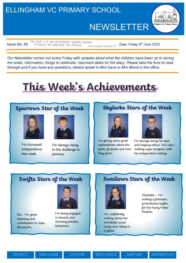 thumbnail of Ellingham Newsletter 6th June 2025