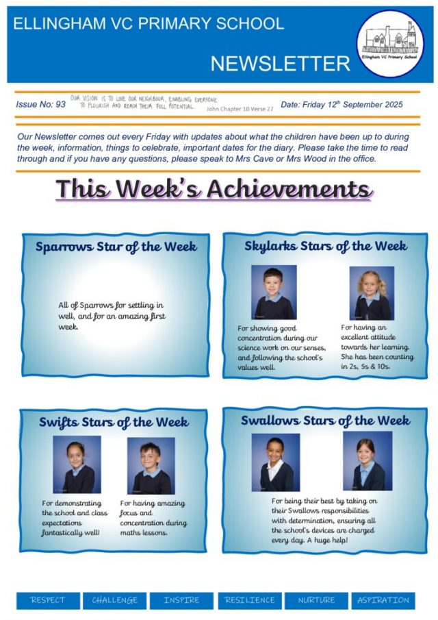thumbnail of Ellingham Newsletter 12th September 2025