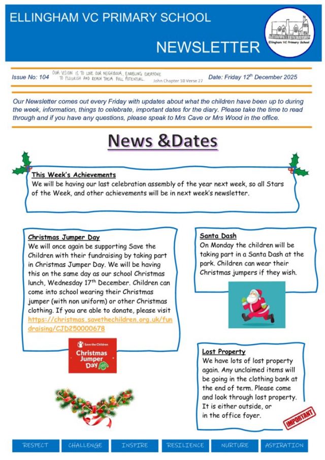 thumbnail of Ellingham Newsletter 12th December 2025