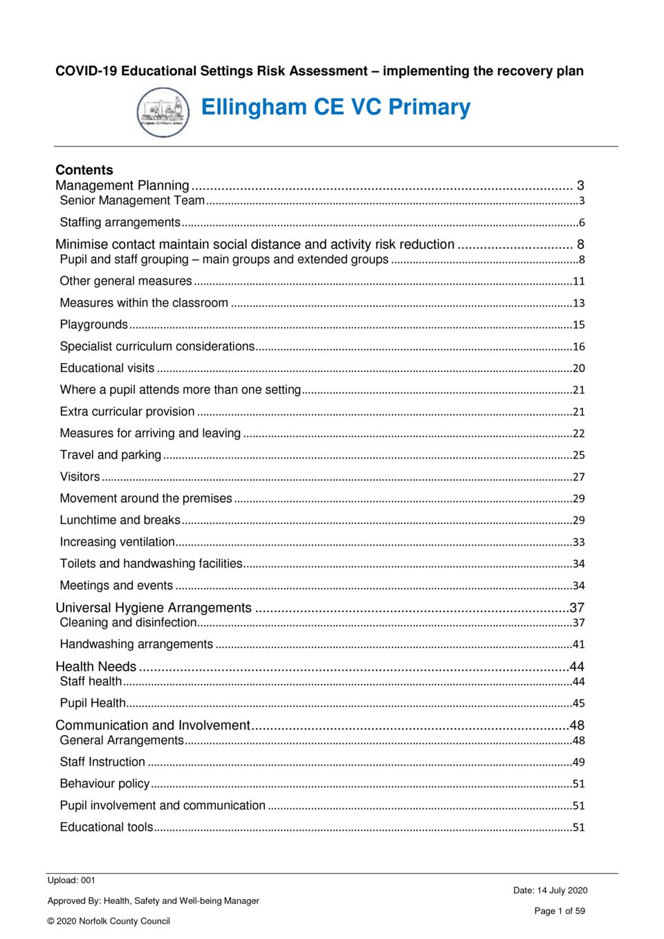 thumbnail of ELLINGHAM Risk Assessment January 2021